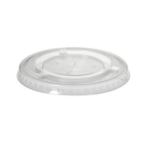 Tapa plana PET con ranura 98 mm